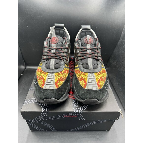 VERSACE Chain Reaction Tessuto St.Heritage+Crosta+Vitello Nero Men’s EU 45 US 12 main image 14